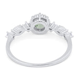 Vintage Style Round Natural Stone Beaded Ring