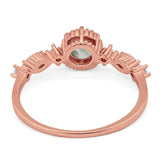 Vintage Style Round Natural Stone Beaded Ring