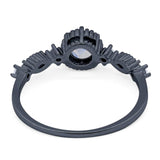 Vintage Style Round Natural Stone Beaded Ring