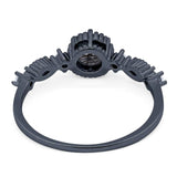 Vintage Style Round Natural Stone Beaded Ring