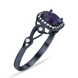 Art Deco Round Natural Stone Ring