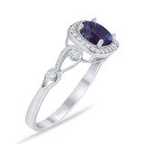 Art Deco Round Natural Stone Ring