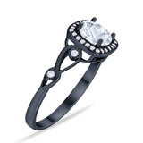 Art Deco Round Natural Stone Ring