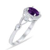 Art Deco Round Natural Stone Ring