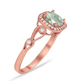 Art Deco Round Natural Stone Ring