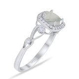 Art Deco Round Natural Stone Ring