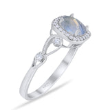 Art Deco Round Natural Stone Ring