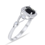 Art Deco Round Natural Stone Ring