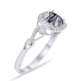 Art Deco Round Natural Stone Ring