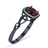 Art Deco Round Natural Stone Ring