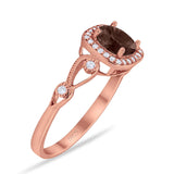 Art Deco Round Natural Stone Ring