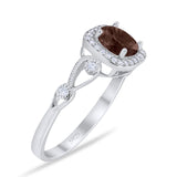 Art Deco Round Natural Stone Ring