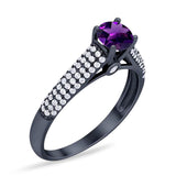 Vintage Style Round Natural Stone Ring