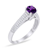 Vintage Style Round Natural Stone Ring