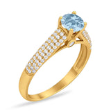 Vintage Style Round Natural Stone Ring