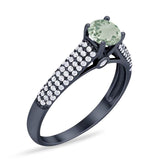 Vintage Style Round Natural Stone Ring