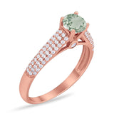 Vintage Style Round Natural Stone Ring