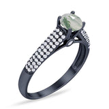 Vintage Style Round Natural Stone Ring