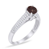 Vintage Style Round Natural Stone Ring