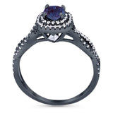 Art Deco Round Natural Stone Twisted Ring