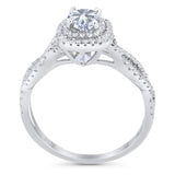 Art Deco Round Natural Stone Twisted Ring