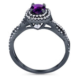 Art Deco Round Natural Stone Twisted Ring