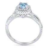 Art Deco Round Natural Stone Twisted Ring