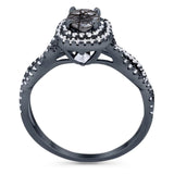 Art Deco Round Natural Stone Twisted Ring