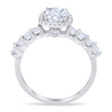 Vintage Style Round Natural Stone Wedding Ring