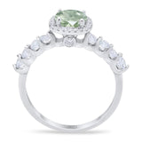 Vintage Style Round Natural Stone Wedding Ring