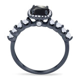 Vintage Style Round Natural Stone Wedding Ring