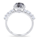 Vintage Style Round Natural Stone Wedding Ring