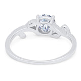 Round Natural Stone Leaf Style Ring