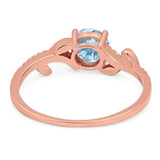 Round Natural Stone Leaf Style Ring