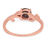 Round Natural Stone Leaf Style Ring