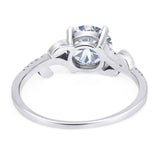 Art Deco Round Natural Stone Leaf Style Ring