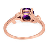 Art Deco Round Natural Stone Leaf Style Ring