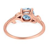 Art Deco Round Natural Stone Leaf Style Ring