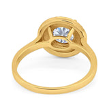 Vintage Style Round Natural Stone Ring