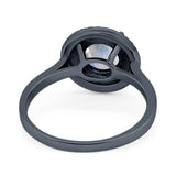 Vintage Style Round Natural Stone Ring