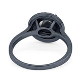 Vintage Style Round Natural Stone Ring