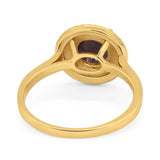 Vintage Style Round Natural Stone Ring