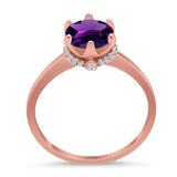Art Deco Round Natural Stone Halo Ring