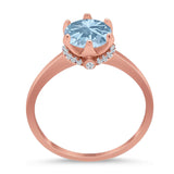 Art Deco Round Natural Stone Halo Ring