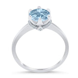Art Deco Round Natural Stone Halo Ring