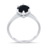 Art Deco Round Natural Stone Halo Ring
