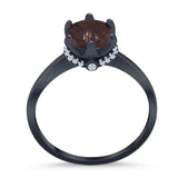 Art Deco Round Natural Stone Halo Ring