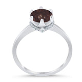Art Deco Round Natural Stone Halo Ring