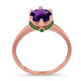 Art Deco Round Natural Stone Halo Ring