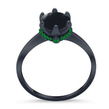 Art Deco Round Natural Stone Halo Ring